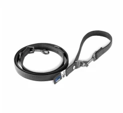 Curli Hondenriemapple Leather Zwart- Leren Hondenriem