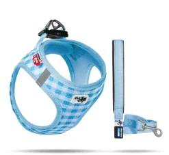 Curli Puppy Tuig & Riem Air Mesh Blauw- Puppy Tuig & Puppy Harnas