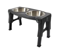 Dexas Adjustable Height Pet Feeder Pro Steel- Voerbak En Drinkbak