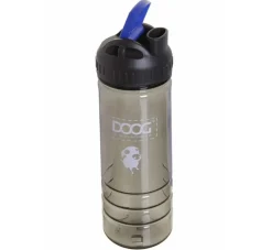 DOOG Waterfles Blauw 3-In-1- Voerbak En Drinkbak