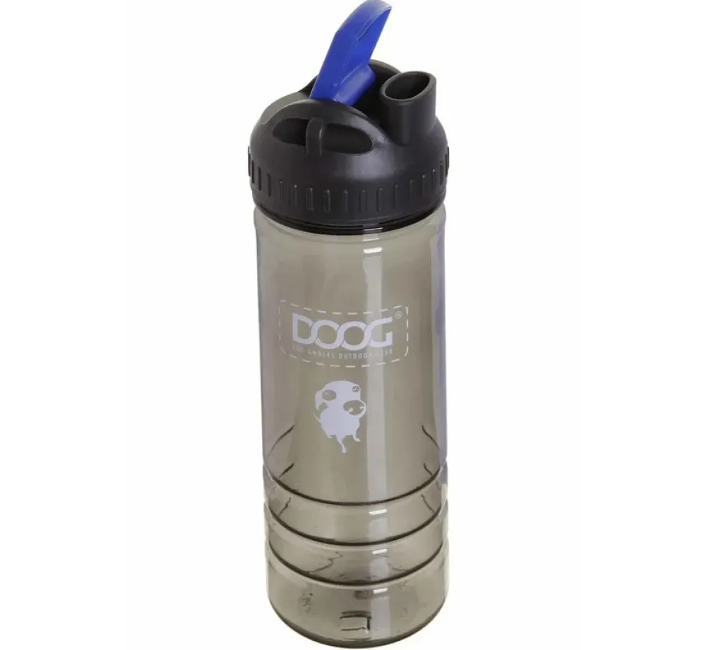 DOOG Waterfles Blauw 3-In-1- Voerbak En Drinkbak