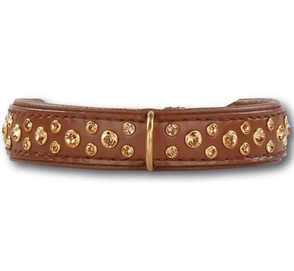 Doxtasy Hondenhalsband Swarovski Extreme Brown 20Mm- Hondenhalsband