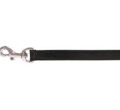 Doxtasy Hondenriem Plain Black Silver- Leren Hondenriem