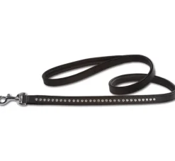 Doxtasy Hondenriem Swarovski Extreme Black- Leren Hondenriem