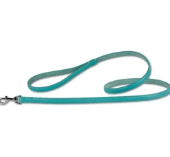 Doxtasy Hondenriem Turquoise- Leren Hondenriem