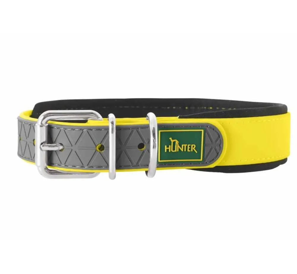 Hunter Hondenhalsband Convenience Comfort Geel- Hondenhalsband