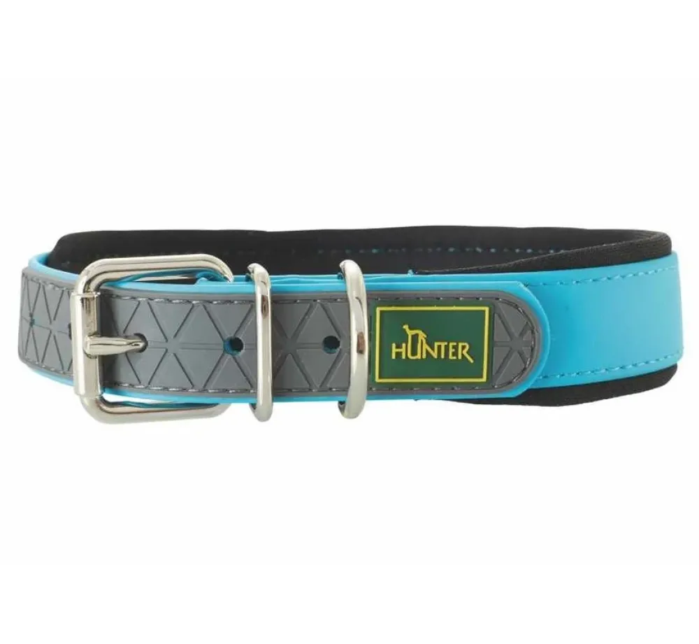 Hunter Hondenhalsband Convenience Comfort Turquoise- Hondenhalsband