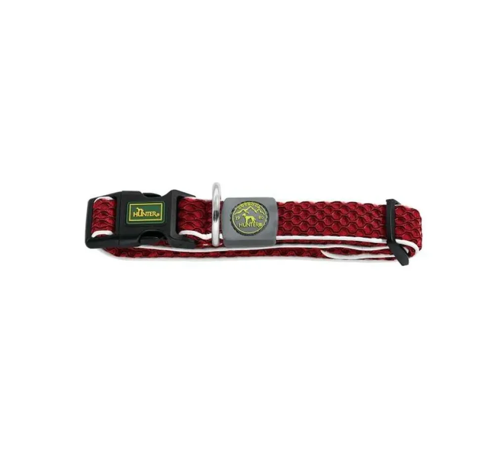 Hunter Hondenhalsband Hilo Vario Basic Rood- Hondenhalsband