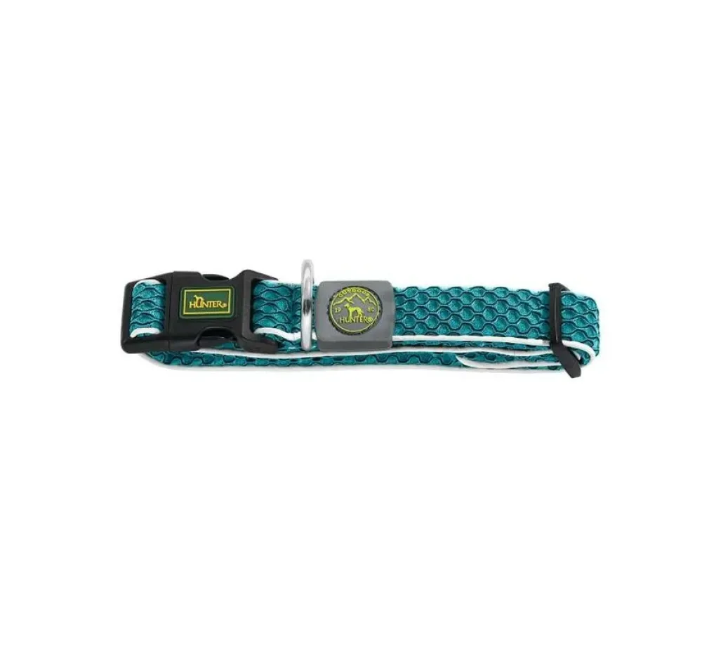 Hunter Hondenhalsband Hilo Vario Basic Turquoise- Hondenhalsband