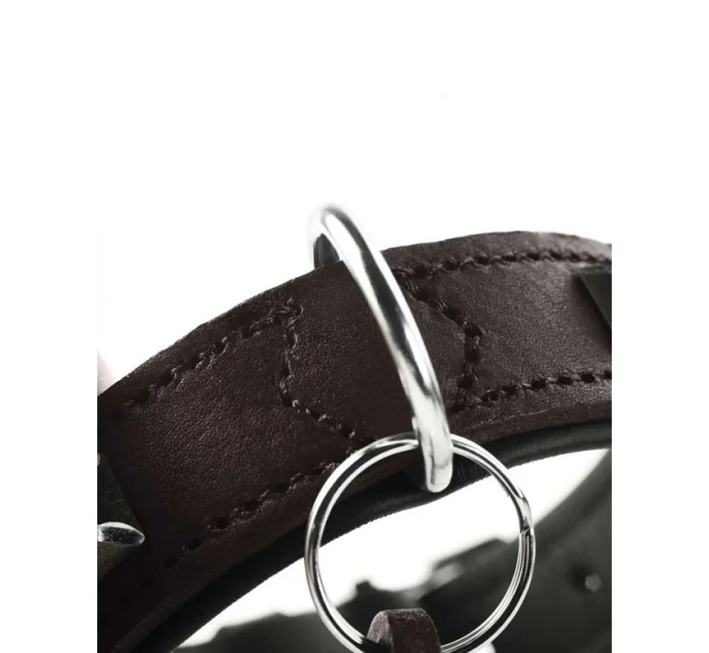 Hunter Hondenhalsband Larvik Style Donkerbruin- Hondenhalsband