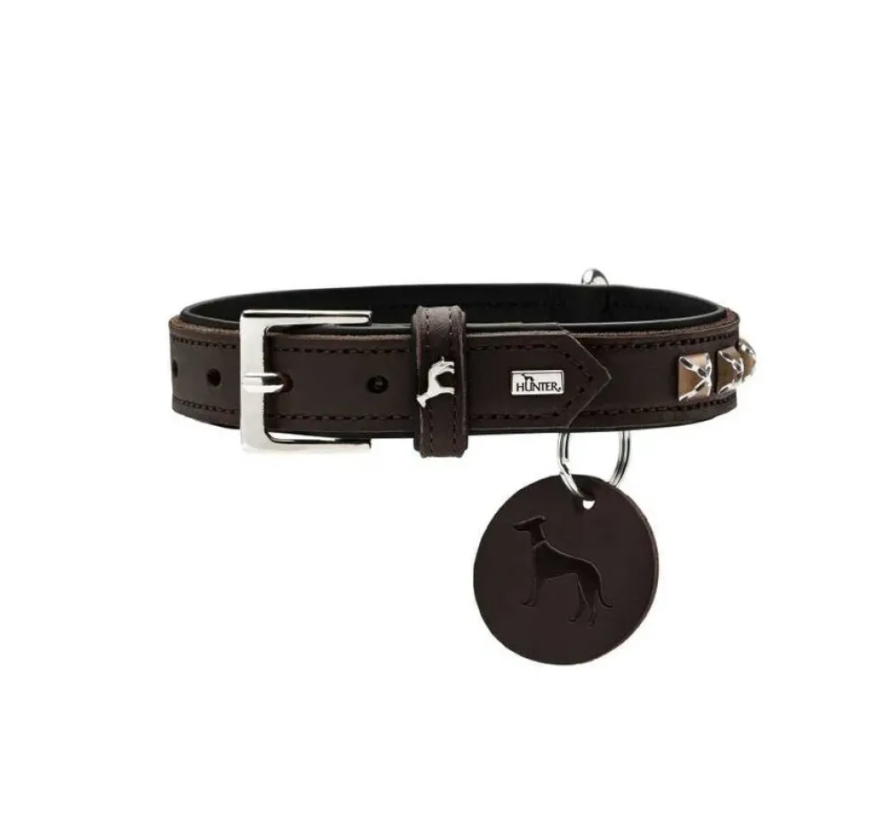 Hunter Hondenhalsband Larvik Style Donkerbruin- Hondenhalsband
