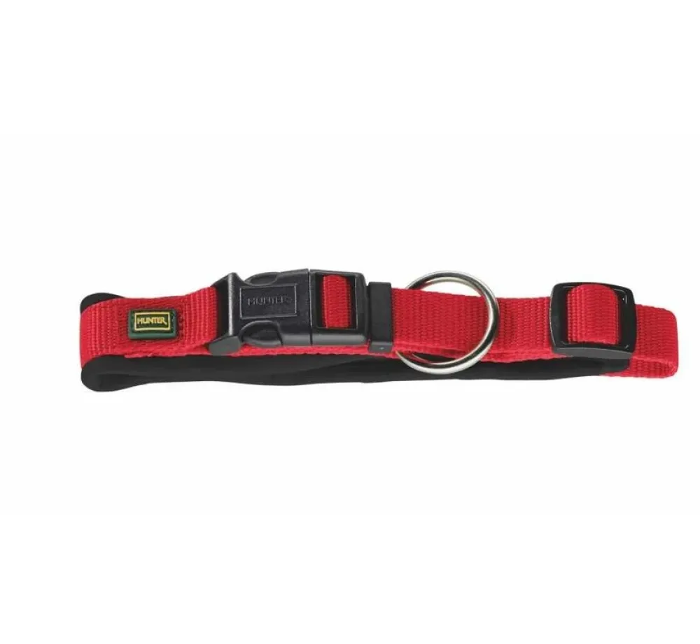 Hunter Hondenhalsband Neopreen Vario Plus Rood- Hondenhalsband