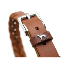 Hunter Hondenhalsband Solid Education Cognac- Hondenhalsband