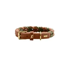 Hunter Hondenhalsband Solid Education Duo Cognac- Hondenhalsband