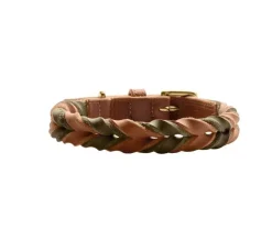 Hunter Hondenhalsband Solid Education Duo Cognac- Hondenhalsband