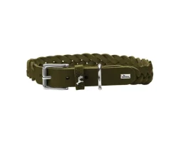 Hunter Hondenhalsband Solid Education Olive- Hondenhalsband