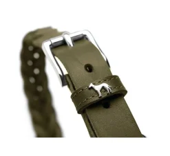 Hunter Hondenhalsband Solid Education Olive- Hondenhalsband