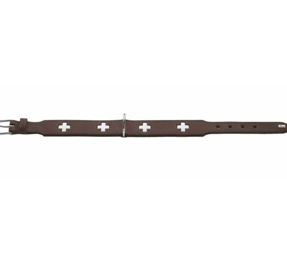 Hunter Hondenhalsband Swiss Bruin- Hondenhalsband