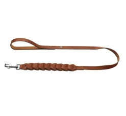 Hunter Hondenriem Solid Education Chain Cognac- Hunter Hondenriem