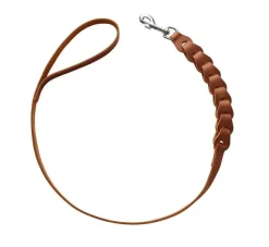 Hunter Hondenriem Solid Education Chain Cognac- Hunter Hondenriem