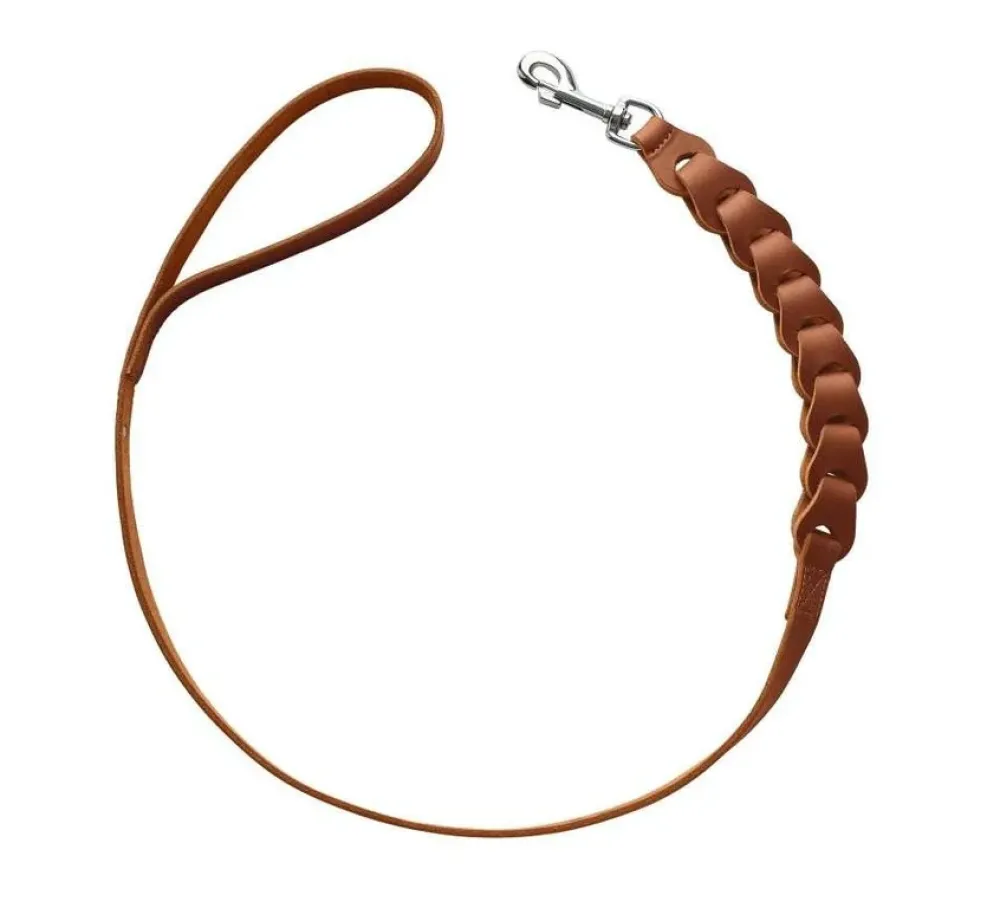 Hunter Hondenriem Solid Education Chain Cognac- Hunter Hondenriem