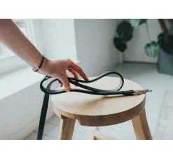 Hunter Hondenriem Zwart Leer- Hunter Hondenriem