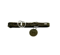 Hunter Training Halsband Hond Solid Education Olive- Hondenhalsband