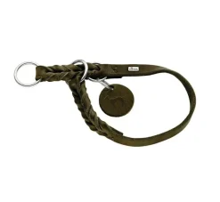 Hunter Training Halsband Hond Solid Education Olive- Hondenhalsband