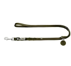 Hunter Verstelbare Hondenriem Solid Education Olive- Hunter Hondenriem