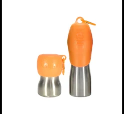 Kong Waterfles Oranje- Voerbak En Drinkbak
