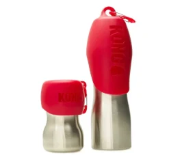 Kong Waterfles Rood- Voerbak En Drinkbak