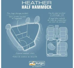 Kurgo Hondendekenheather Half Dog Hammock- Hondendeken Auto