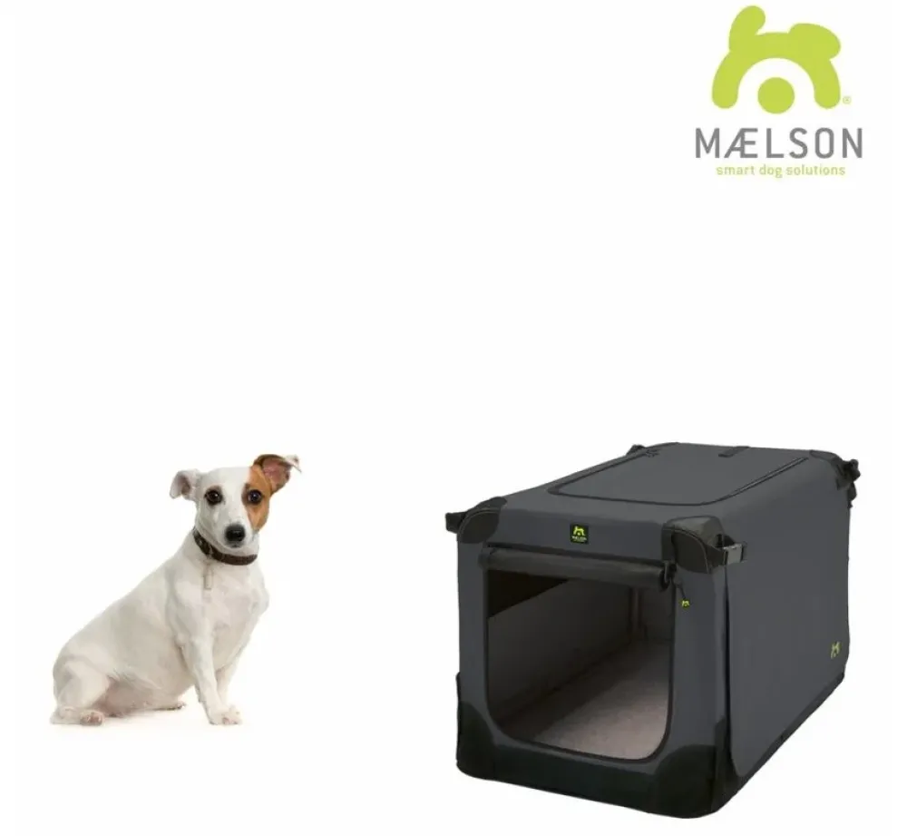 Maelson Reisbench Hond Soft Kennel Antraciet- Reisbench Hond