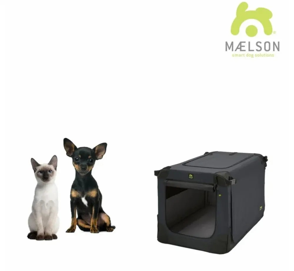 Maelson Reisbench Hond Soft Kennel Antraciet- Reisbench Hond