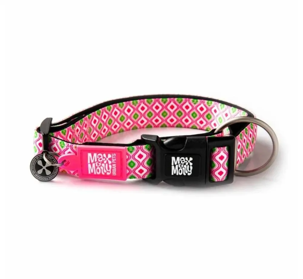Max & Molly Hondenhalsband Retro Pink- Hondenhalsband