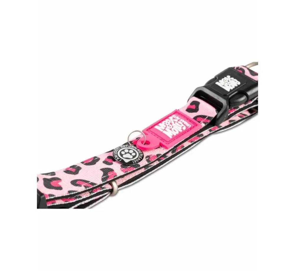 Max & Molly Hondenhalsband Leopard Pink- Hondenhalsband