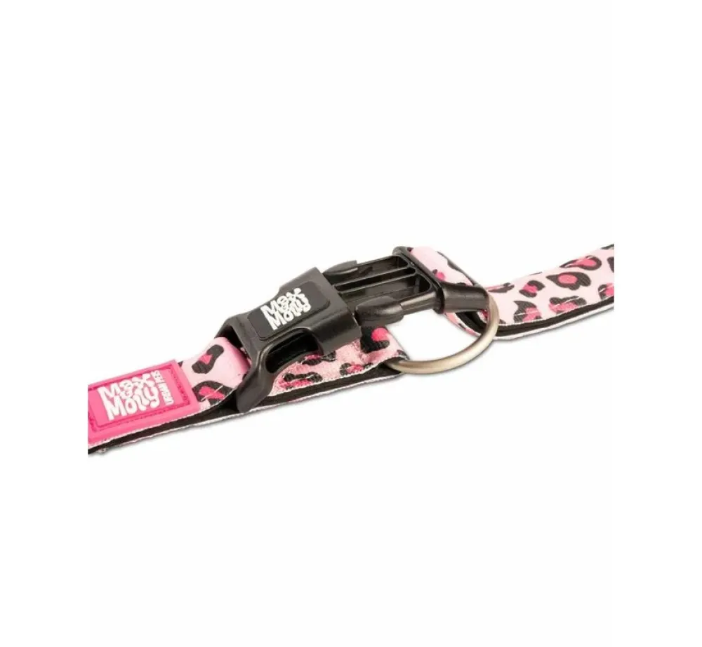 Max & Molly Hondenhalsband Leopard Pink- Hondenhalsband