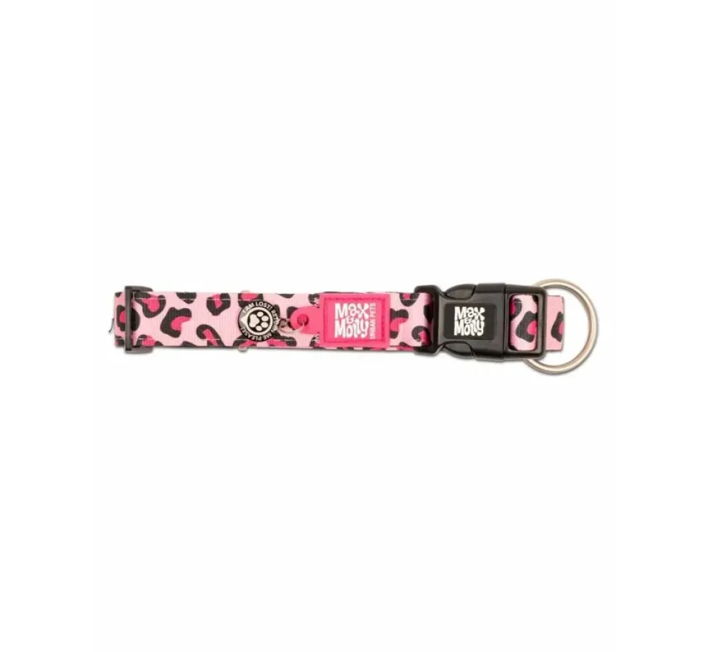 Max & Molly Hondenhalsband Leopard Pink- Hondenhalsband