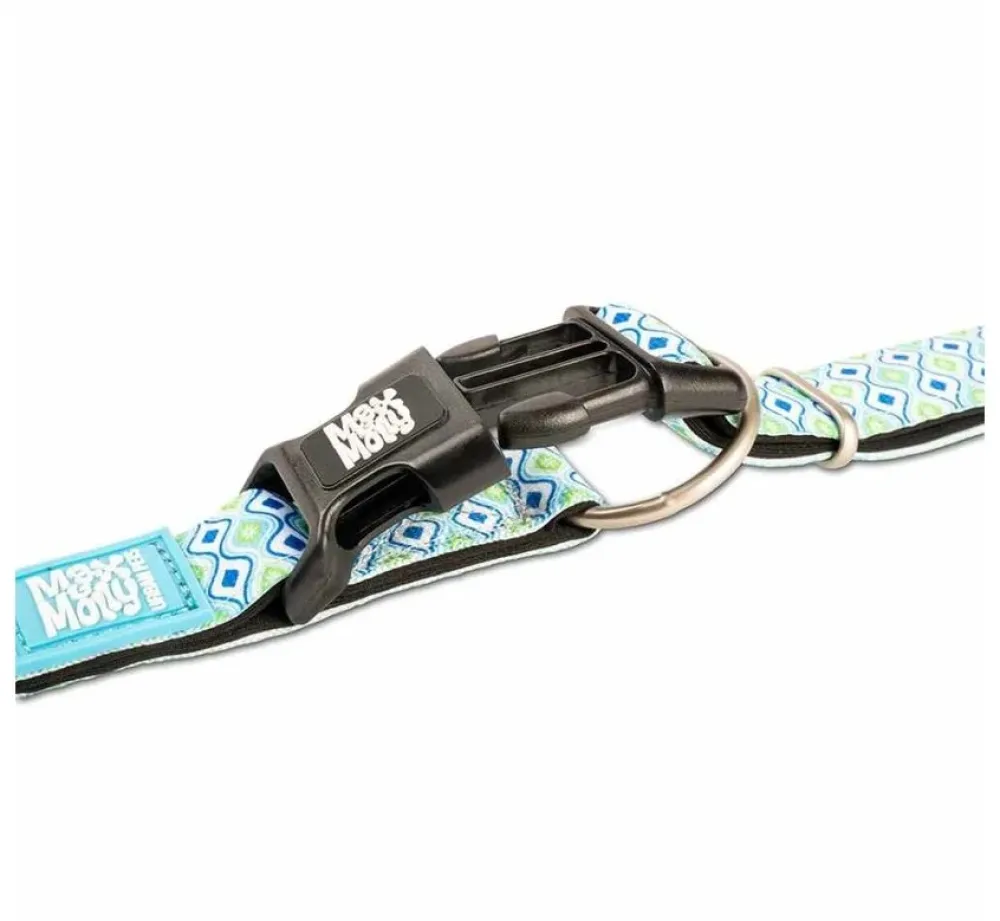 Max & Molly Hondenhalsband Retro Blue- Hondenhalsband