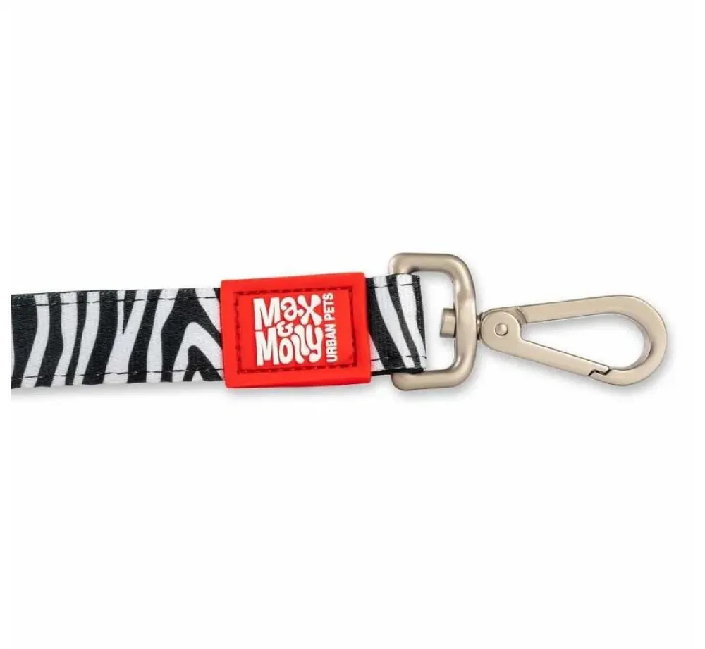 Max & Molly Hondenriem Short Leash Zebra- Puppy Riem