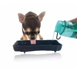 M-Pets Drinkfles Hond Travel Bottle Blauw- Voerbak En Drinkbak