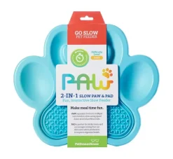 PDH Paw 2 In 1 Slow Feeder Blauw- Voerbakken