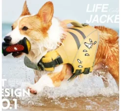 Petsochic Hondenzwemvest Geel- Voor De Boot
