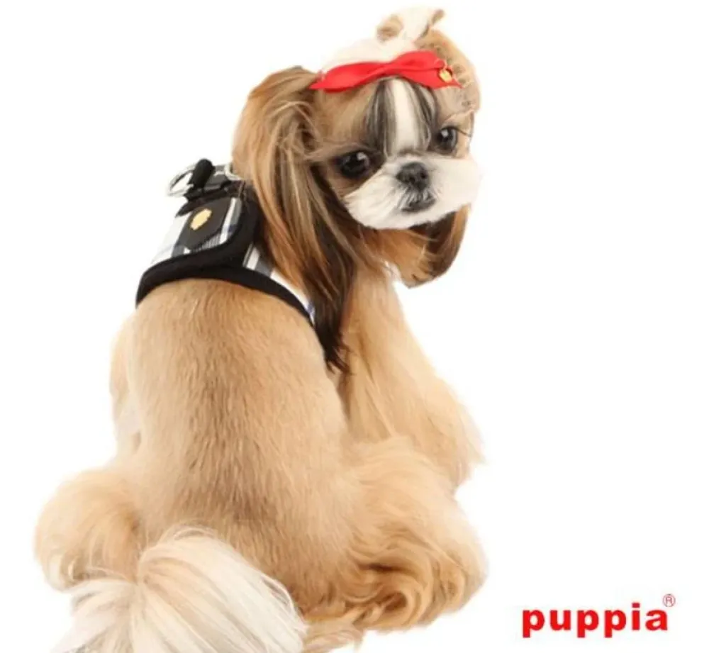 Puppia Hondentuig Junior Harness Zwart- Puppy Tuig & Puppy Harnas
