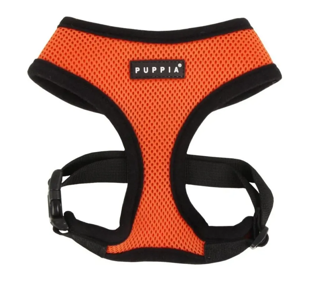 Puppia Hondentuig Soft Harness Oranje- Puppy Tuig & Puppy Harnas