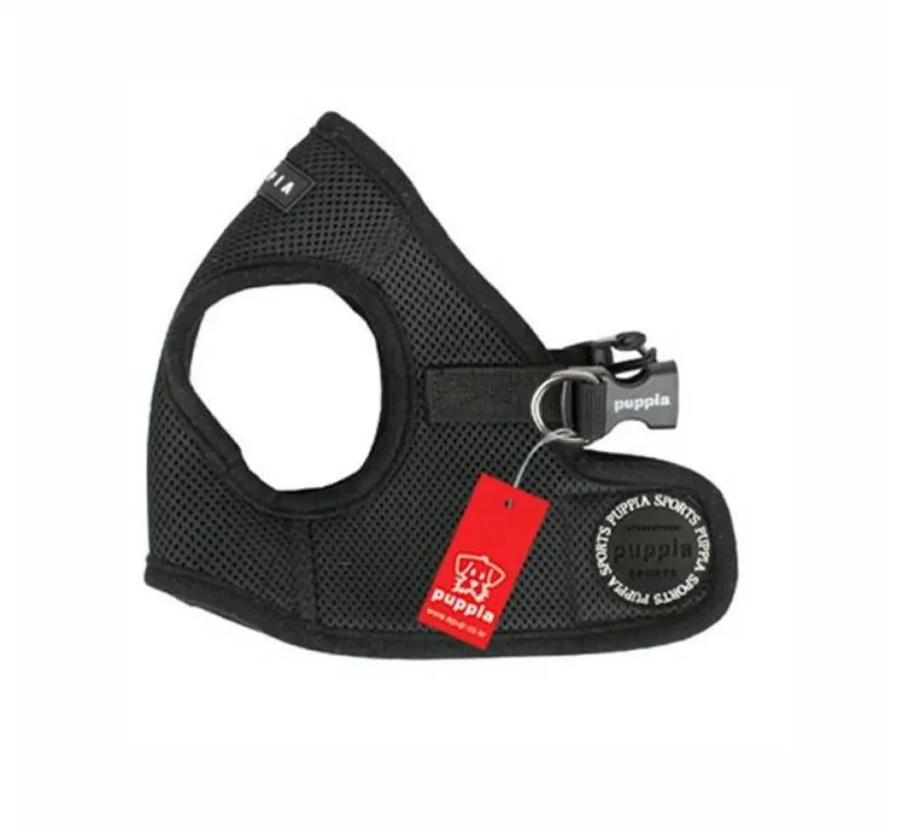 Puppia Hondentuig Soft Vest Black- Puppy Tuig & Puppy Harnas