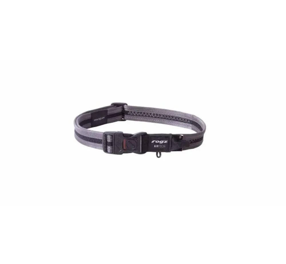 Rogz Hondenhalsband Airtech Classic Grijs- Hondenhalsband