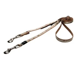 Rogz Hondenriem Multi Purpose Trendy Brown Bones- Puppy Riem