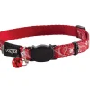Rogz Kattenhalsband Silkycat Rood- Kattenhalsband