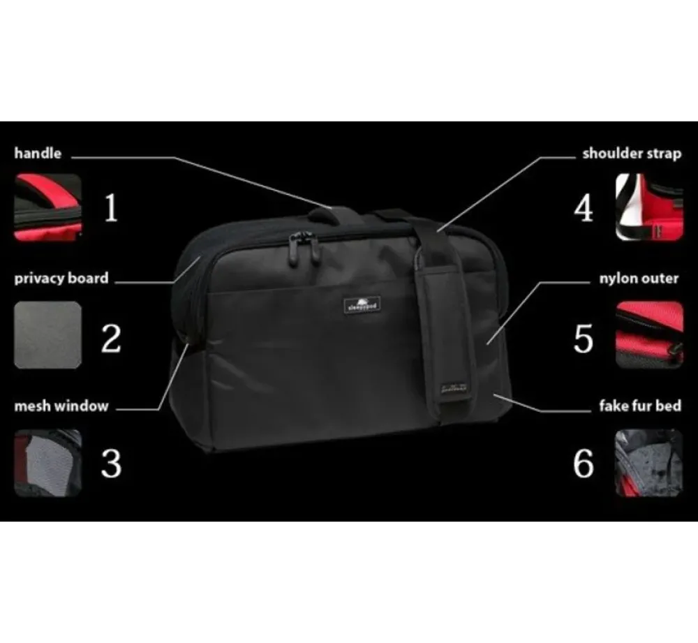 Sleepypod Draagtas Voor Huisdieren Atom Jet Black- Hondentas